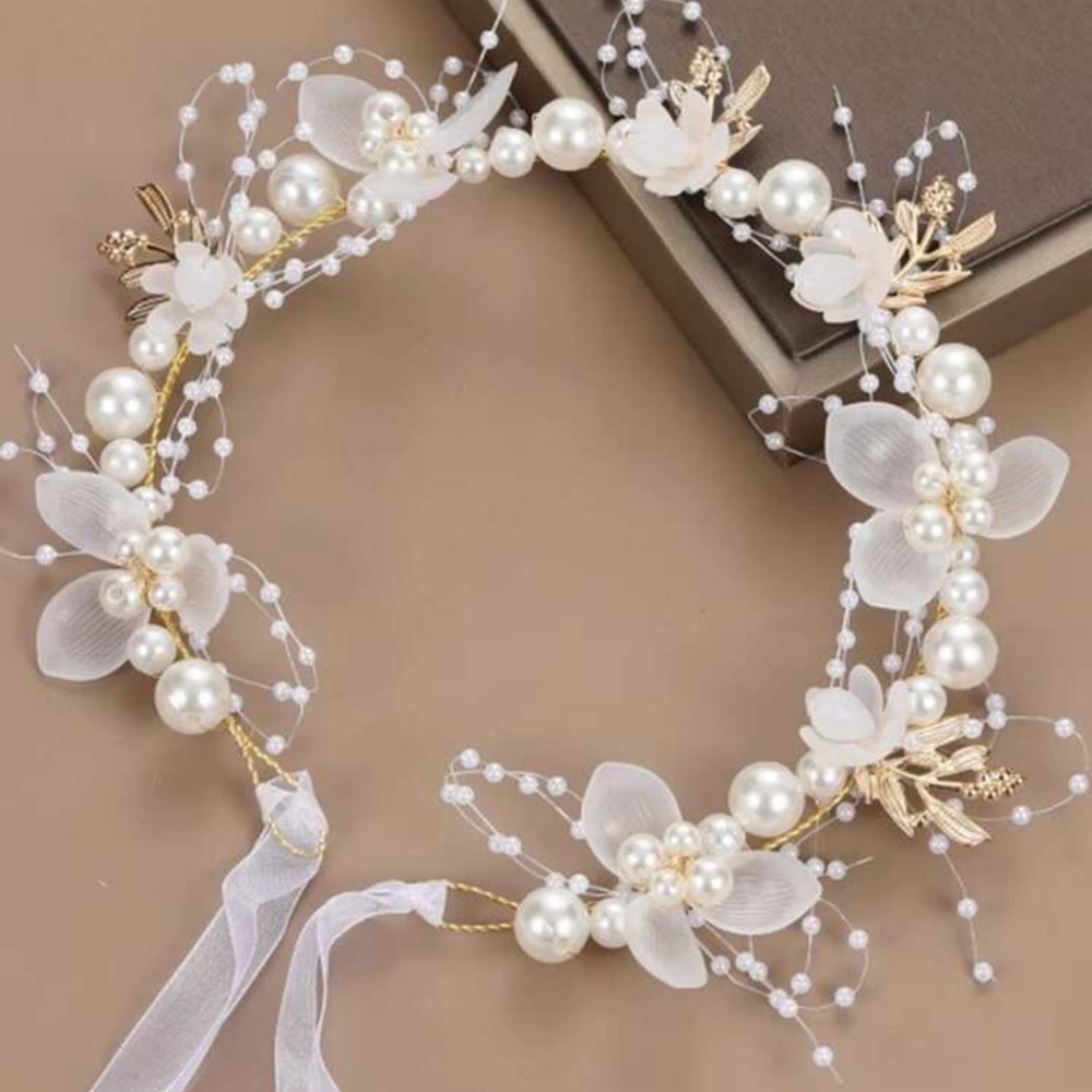 🆕Faux Pearl and Flower Headband